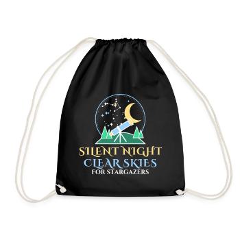 Stille Nacht Klarer Himmel Weihnachtsteleskop - Turnbeutel - Schwarz - Vorne