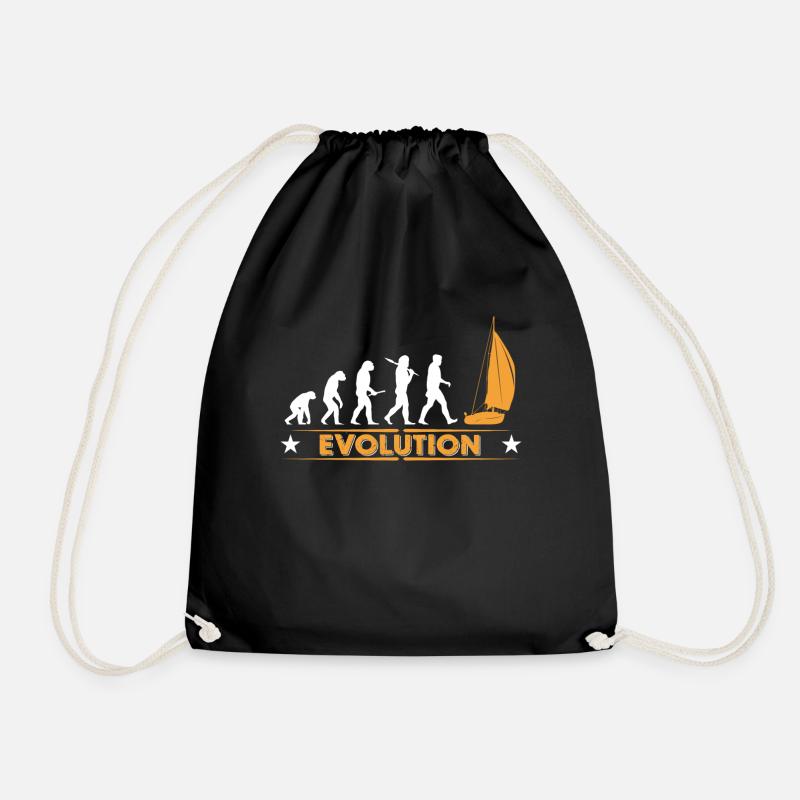 Sail evolution - orange/white - Drawstring Bag - black