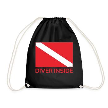 Innerhalb Scubadiver - Turnbeutel - Schwarz - Vorne