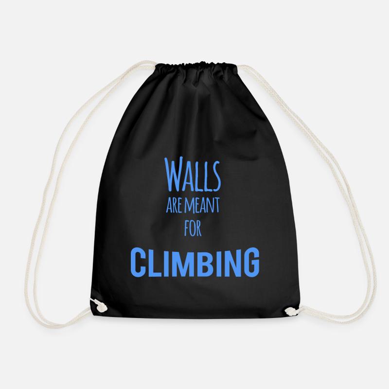 Walls are Meant for Climbing - Turnbeutel - Schwarz