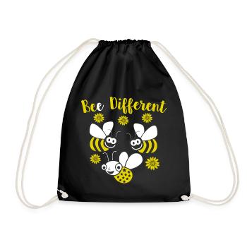 Bee Different - Turnbeutel - Schwarz - Vorne