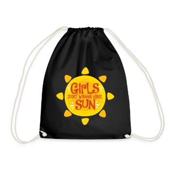 LES FILLES JUSTE WANNA ONT LE SOLEIL - Sac de sport léger - noir - Devant