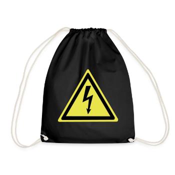 High voltage - Drawstring Bag - black - Front