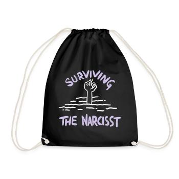 Surviving the Narcisst - Turnbeutel - Schwarz - Vorne