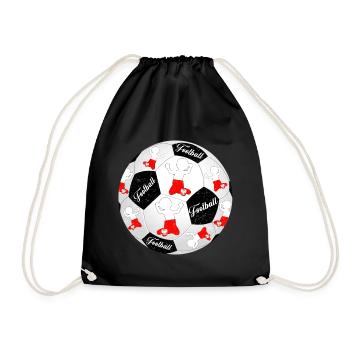 Poland Football Footballer Polska Football Footballer - Drawstring Bag - black - Front
