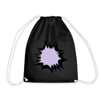 Comic speech bubble explosion - Drawstring Bag - black - Front