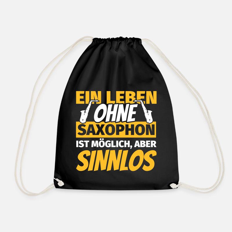 Saxophon Geschenke Lustiger Spruch Saxophonist - Turnbeutel - Schwarz