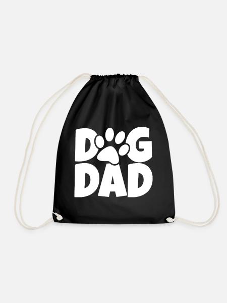 Dog Dad Hundepapa Hund Pfote Geschenk - Sportstaske - sort