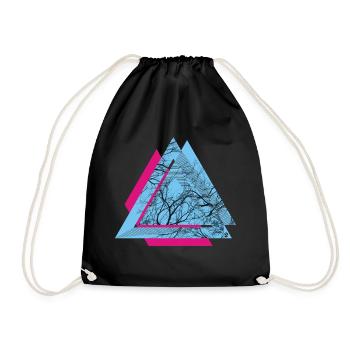 AD Triangle - Drawstring Bag - black - Front