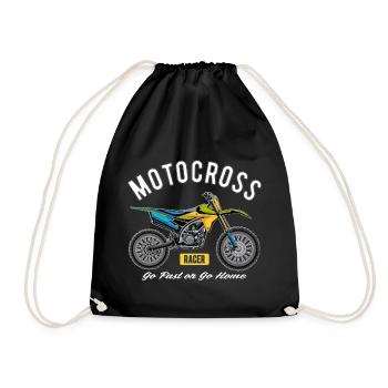 Coureur de motocross! - Sac de sport léger - noir - Devant