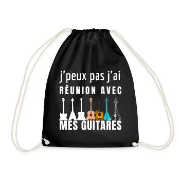 Cadeau Guitare - Sac de sport léger - noir - Devant