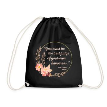 Emma Par Jane Austen Citation I - Style mignon - Sac de sport léger - noir - Devant