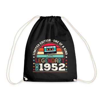 Legendary 1952 70th Birthday Gift Men - Fun - Drawstring Bag - black - Front