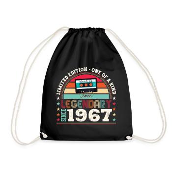 Legendary 1967 55th Birthday Gift Men - Fun - Drawstring Bag - black - Front