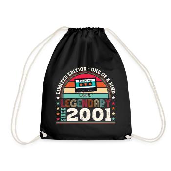 Légendaire 2001 21st Birthday Gift Hommes - Fun - Sac de sport léger - noir - Devant