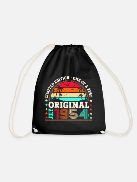 Original juillet 1954 70e anniversaire cadeau Mens - Sac de sport léger - noir