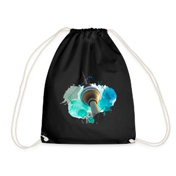 Berlin Allemagne City Skyline Splash Coloré - Sac de sport léger - noir - Devant