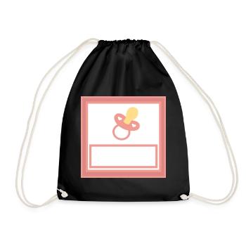 Personalize your own baby template - Drawstring Bag - black - Front