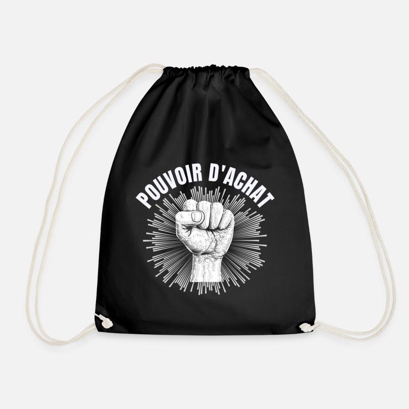 pouvoir d'achat, lutte des classes, factures - Sac de sport léger - noir