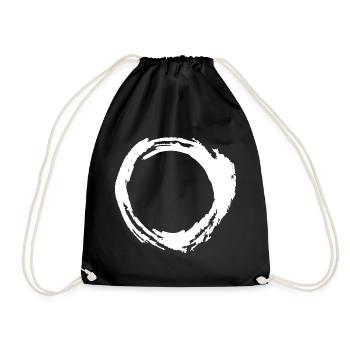 Cercle pinceau brush blanc - Sac de sport léger - noir - Devant