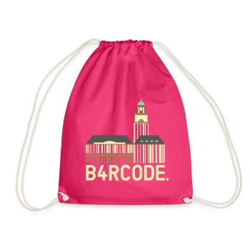 B4RCODE. Witten - Turnbeutel - Fuchsia - Vorne