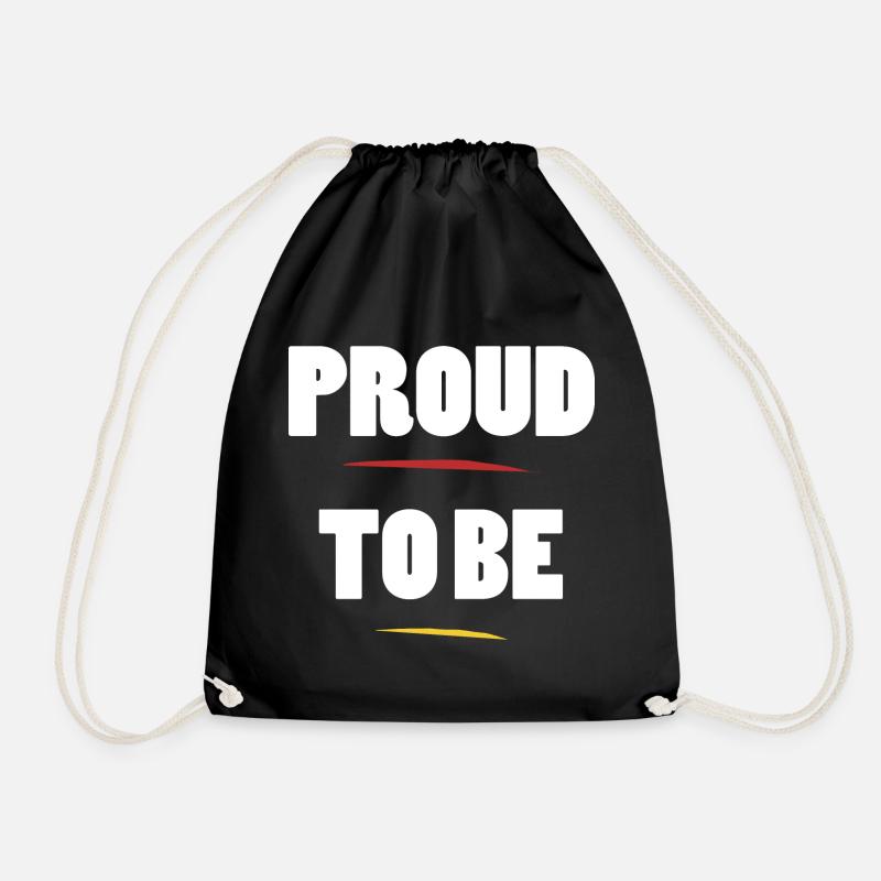 Proud to be ego quote - Drawstring Bag - black