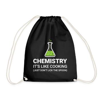 Chemistry, it's like cooking - Drawstring Bag - black - Front