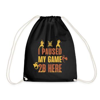 I Paused My Game 2B Here - Sac de sport léger - noir - Devant