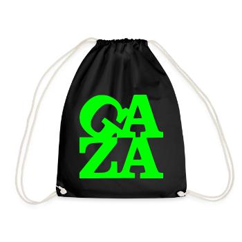 Gaza - Turnbeutel - Schwarz - Vorne
