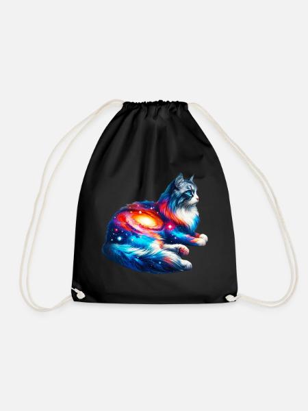 Katze - Turnbeutel - Schwarz