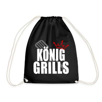 King of the Grill Crown Gill Cutlery - Drawstring Bag - black - Front