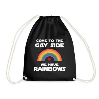 LGBT Pride Month - Come To The Gay Side. - Drawstring Bag - black - Front