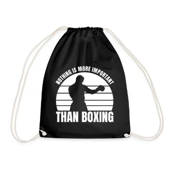 Nothing is as important as boxing - Drawstring Bag - black - Front