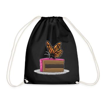 Gâteau Papillon - Sac de sport léger - noir - Devant