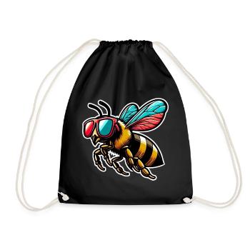 Abeille - Sac de sport léger - noir - Devant