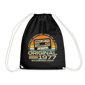 Original 1977 Vintage Cadeau d’anniversaire Rétro - Sac de sport léger - noir - Devant