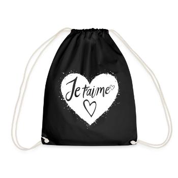 Ich liebe dich - Turnbeutel - Schwarz - Vorne