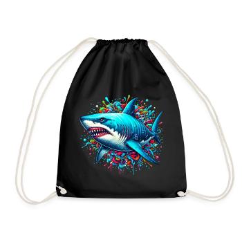 Requin - Sac de sport léger - noir - Devant