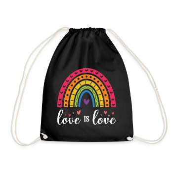 Mois de la fierté LGBT - Love is Love - Sac de sport léger - noir - Devant