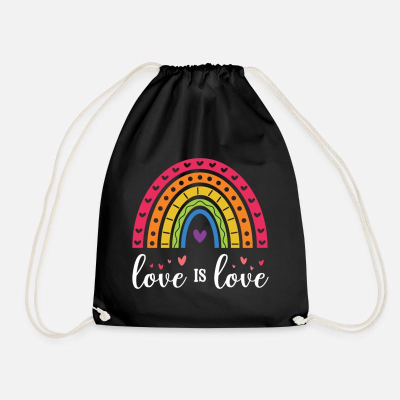 LGBT Pride Month - Liebe ist Liebe - Turnbeutel - Schwarz