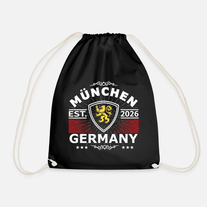 München Löwe Design – Stolz & Tradition - Turnbeutel - Schwarz