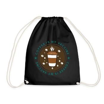 Vacciné avec du café - Sac de sport léger - noir - Devant