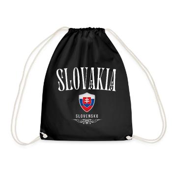 Flag of Slovakia, Slovak patriot - Drawstring Bag - black - Front
