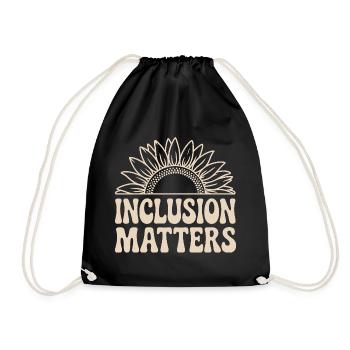 Inclusion Matters Sunflower Design for Diversity - Drawstring Bag - black - Front