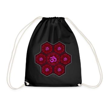 Om Symbole Hexagone Mandala Méditation Festival Goa - Sac de sport léger - noir - Devant