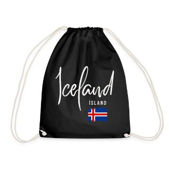 Racines islandaises, j’adore l’Islande - Sac de sport léger - noir - Devant