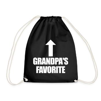 Petit-enfant préféré Lustig Je suis le préféré de Papy - Sac de sport léger - noir - Devant