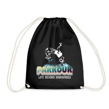 Parkour Life Beyond Boundaries - Drawstring Bag - black - Front