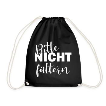 Bitte nicht füttern - Turnbeutel - Schwarz - Vorne