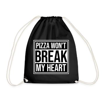 La pizza ne me brisera pas le cœur La nourriture aime l’humour - Sac de sport léger - noir - Devant